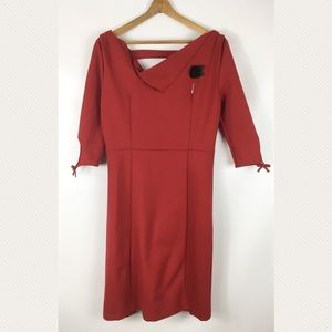 Unique Vintage Red Wiggle Dress